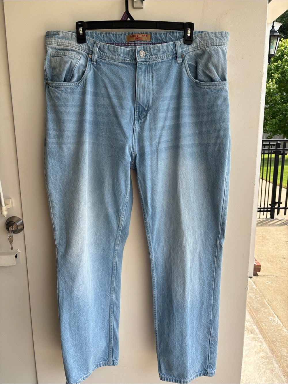 Arketype Light Blue Men's Jeans - Classic Straight Fit Size 44/32